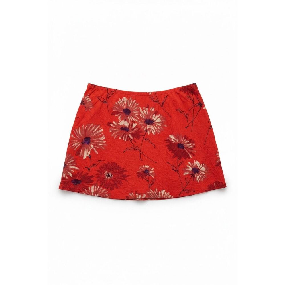 Jams World Women’s Floral Print Swim Skirt Size Medium Red Printed